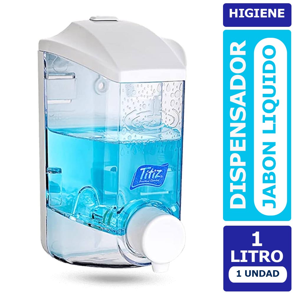 Dispensador de Jabón Titiz Plástico 1 Litro.