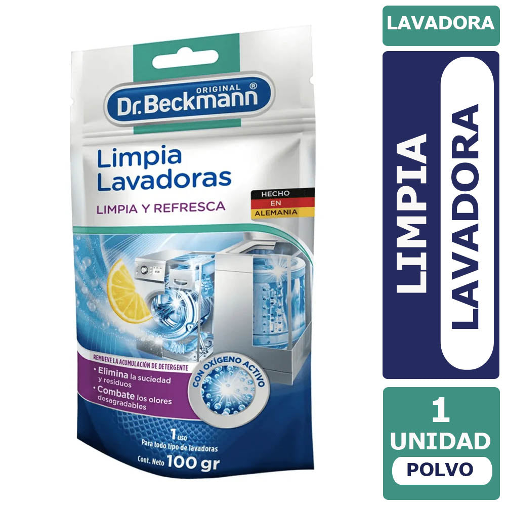 Limpia Lavadora en Polvo Dr. Beckmann 100 Grs.