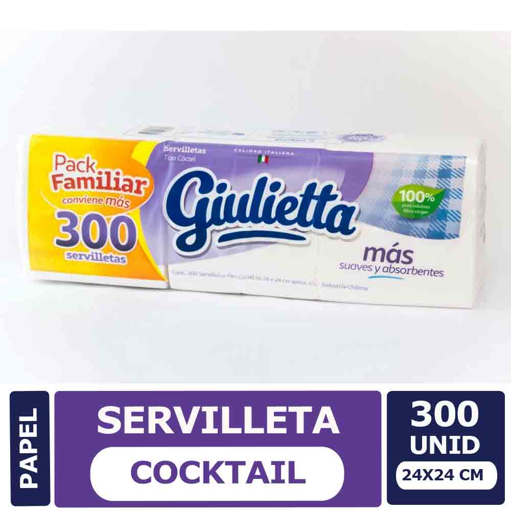 Servilleta cocktail Giulietta 300 Unid.