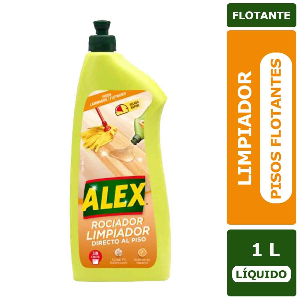 ALEX LIMPIADOR PARA PISOS DE FLOTANTES Y LAMINADOS DIRECTO AL PISO 1 L