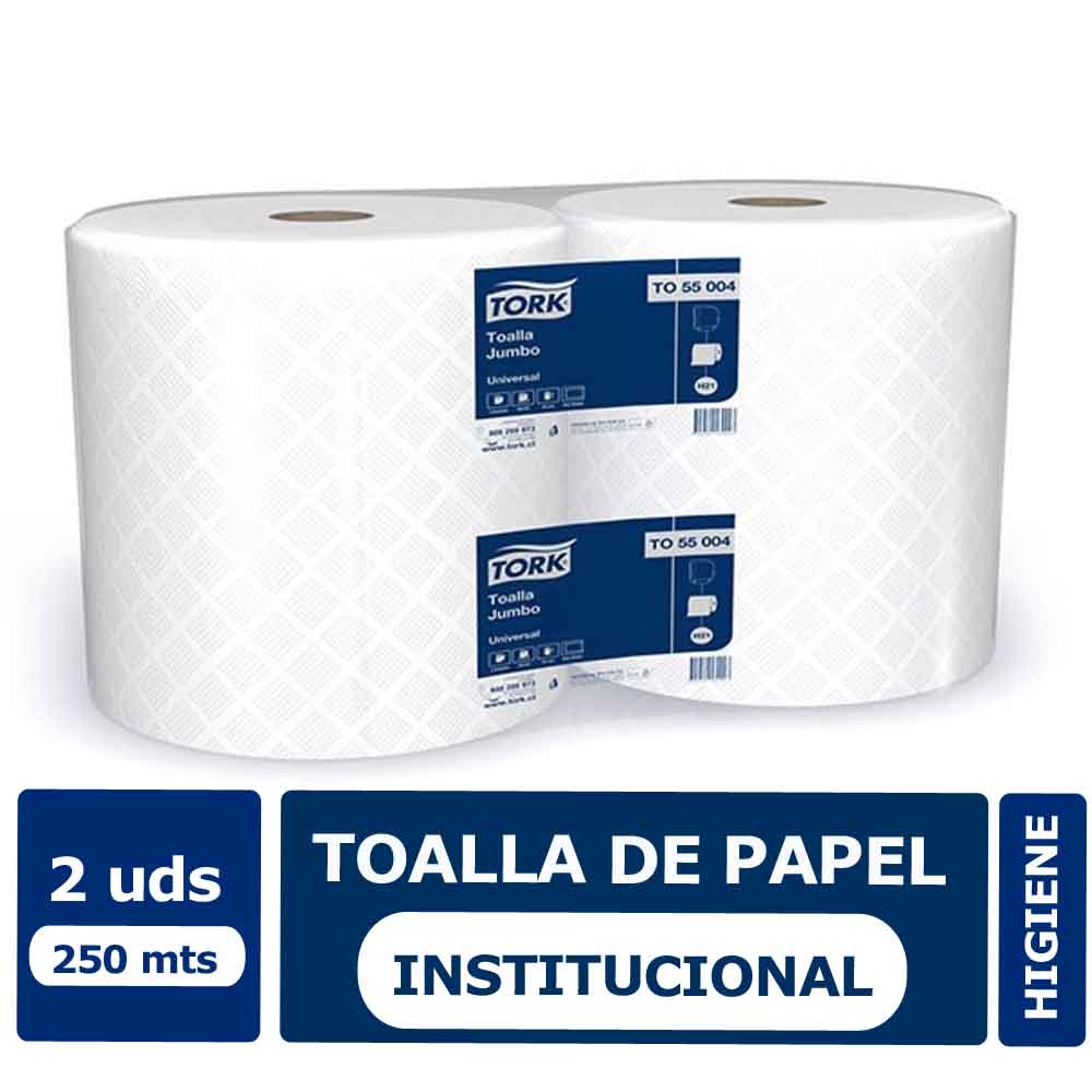 PAPEL TOALLA INSTITUCIONAL 2 X 250 MTS. TORK