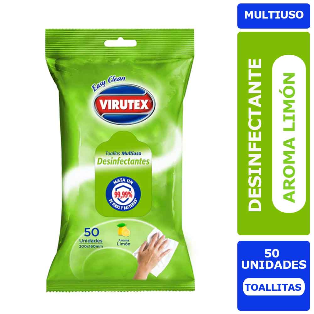 Toallitas Desinfectantes x 50 Unid. Virutex