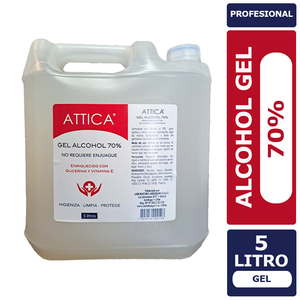 Alcohol Gel 70% 5 Litros Attica