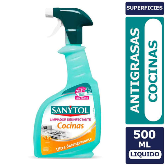 ANTIGRASA DESINFECTANTE COCINA SANYTOL 500 CC