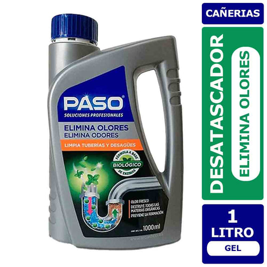 Desatascador Cañerías Paso Elimina Olores Biológico Preventivo 1 Litro