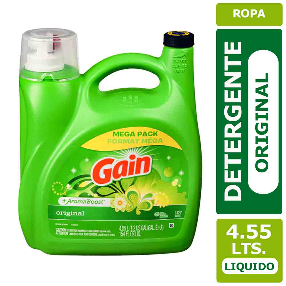 Detergente Líquido Gain Original 4.55 Lts