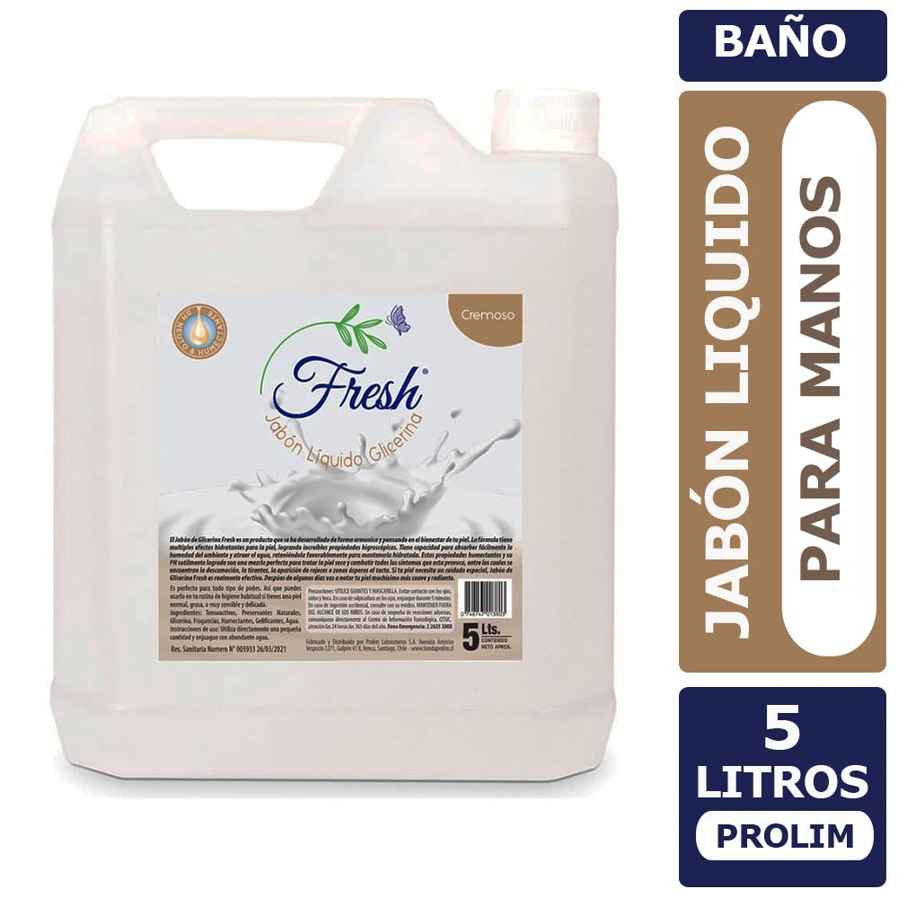 Jabón Liquido Glicerina White Cremoso (Bidón 5 Lts)