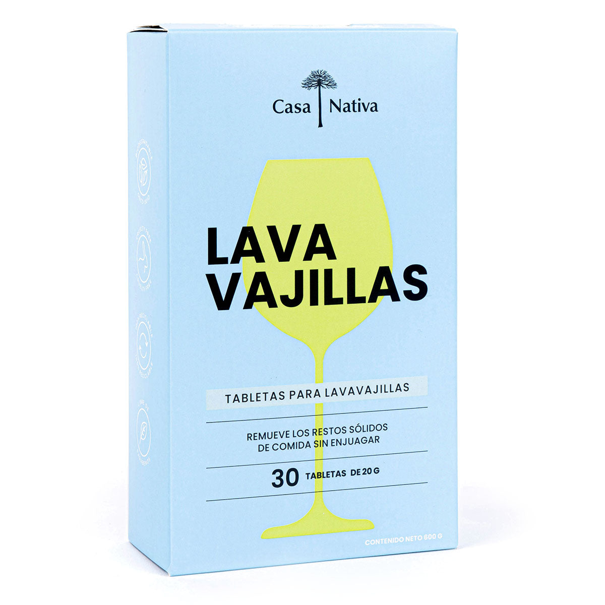 Tabletas Lavavajillas 30 Unid. 20 grs c/u Casa Nativa