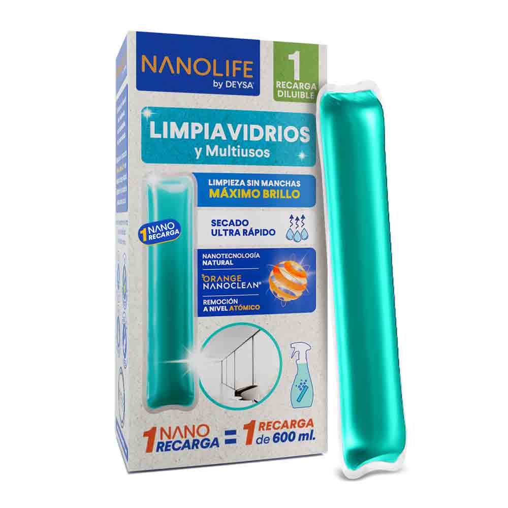 Recarga Limpia Vidrios Deysa Nanolife 1 diluible para 600ml