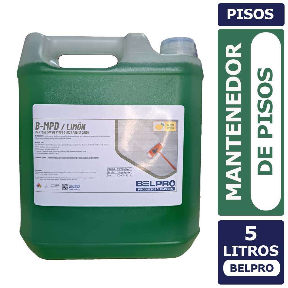 Mantenedor de Pisos Duros Aroma Limón 5 Litros (Belpro)