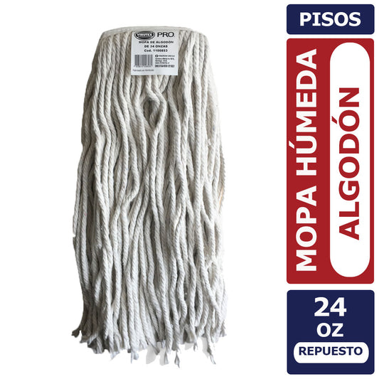 Mopa Húmeda Algodón Virutex Pro 24 Oz Repuesto