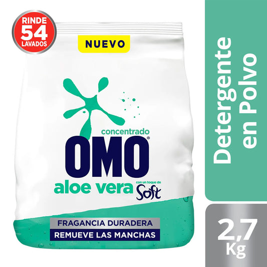 Detergente Polvo Omo Soft Aloe Vera 2.7 kg