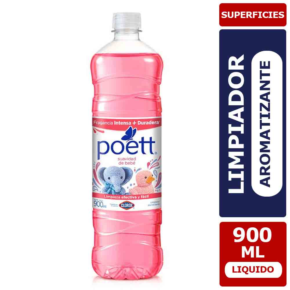 Limpiador Líquido Aromatizante Poett Suavidad de Bebé, 900 ml