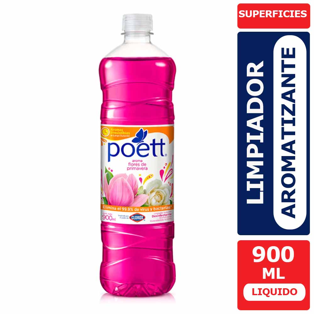 Limpiador Líquido Aromatizante Poett Flores de Primavera, 900 ml