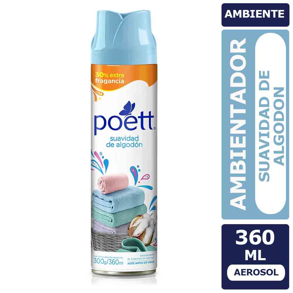 Desodorante Ambiental Suavidad de Algodon Poett 360 ml