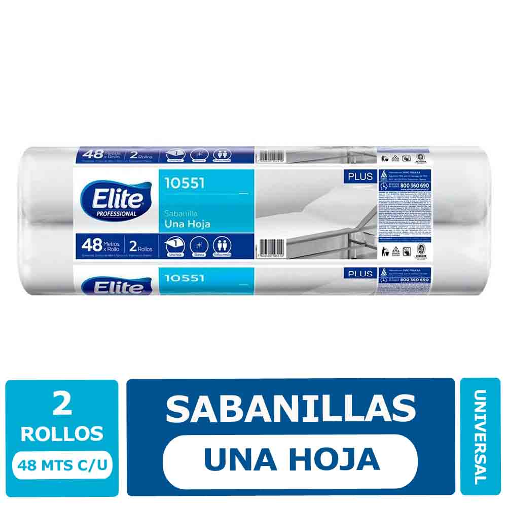 Sabanilla Elite 1 Hoja 2 Rollos x 48 mts c/u