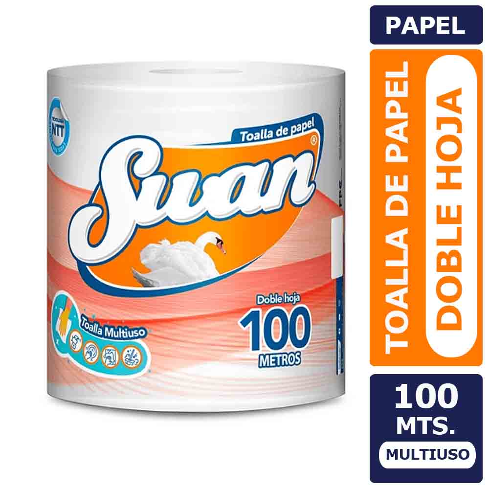 Toalla De Papel Swan 100 Mts. Doble Hoja