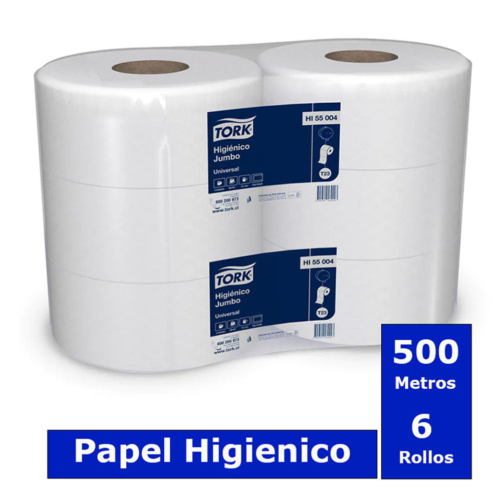 Papel Higiénico Jumbo Universal Tork 6x500 Metros