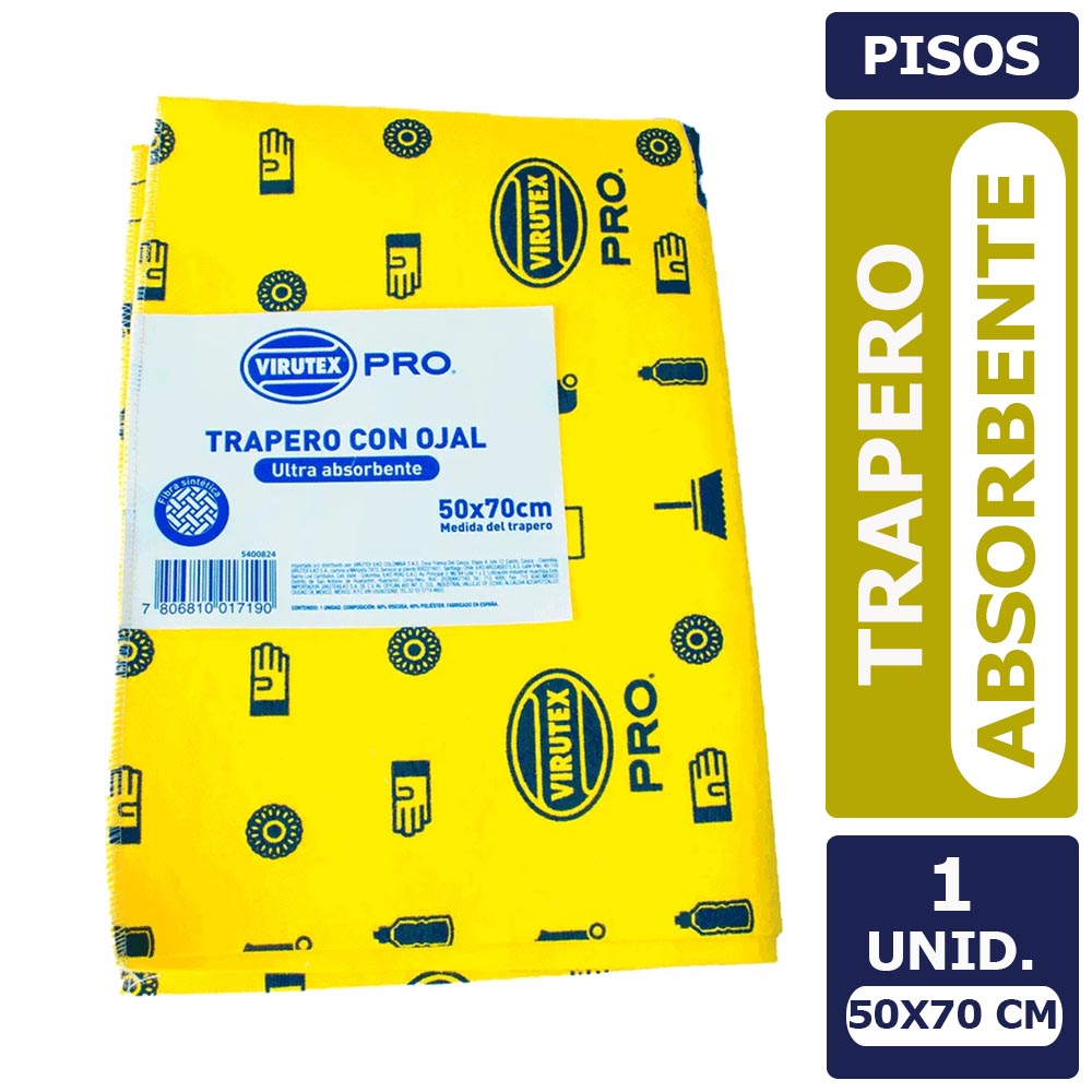 Trapero con ojal ultra absorbente Virutex Pro 50x70 cm (1 unidad)