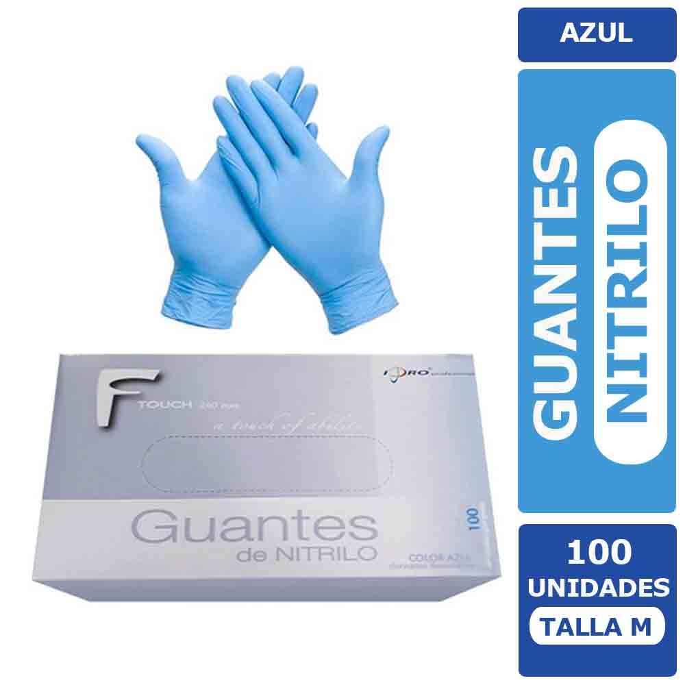 Guantes Nitrilo caja 100 Unid. Azul Talla M