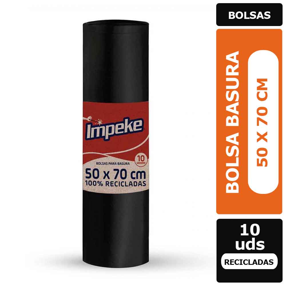 BOLSA BASURA 50×70 HOGAR X 10 UNIDADES