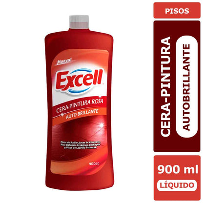 CERA PINTURA ROJA AUTO BRILLO EXCELL 900CC