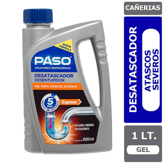 Desatascador Cañerías Paso Atascos Severos Express 1 Lt