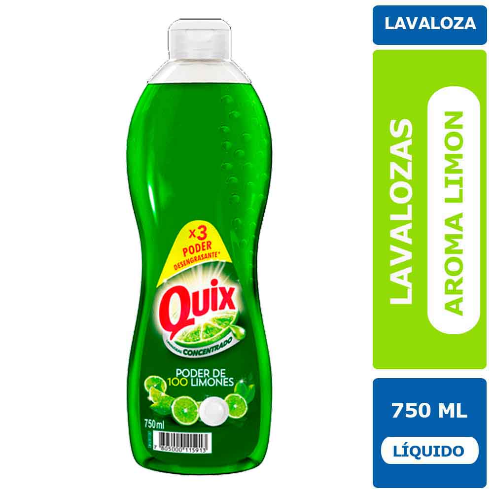 LAVALOZA QUIX CONCENTRADO LIMON 750 ML.