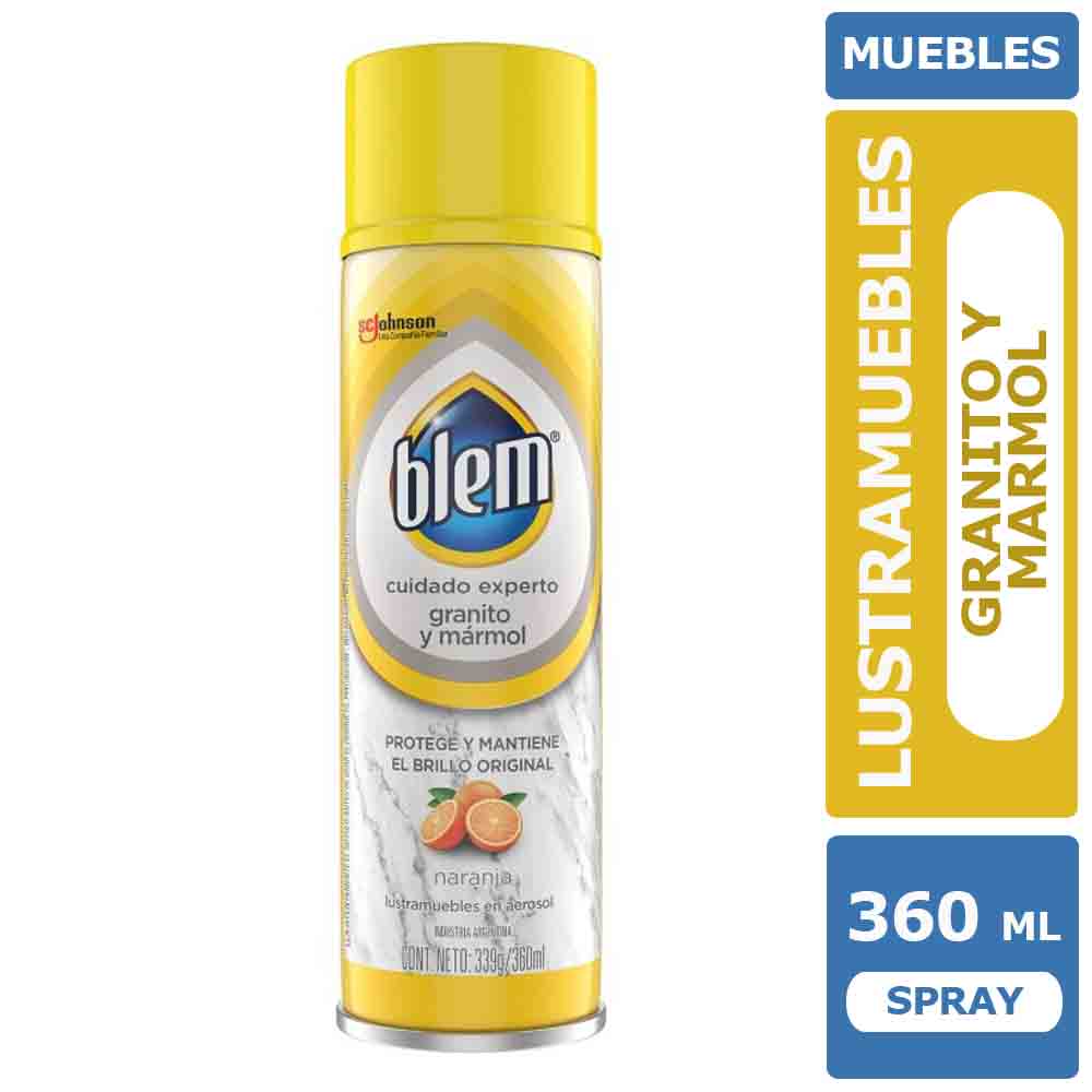 Lustramuebles granito y mármol naranja 360ml Blem