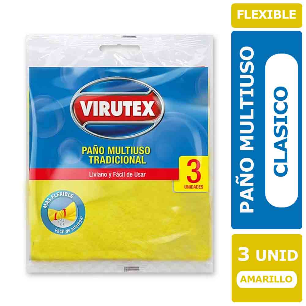 Paño Multiuso Clasico x 3 Unid. Virutex