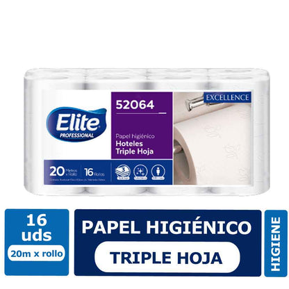 Papel Higiénico Excellence Rollo Triple Hoja 20 Metros X16