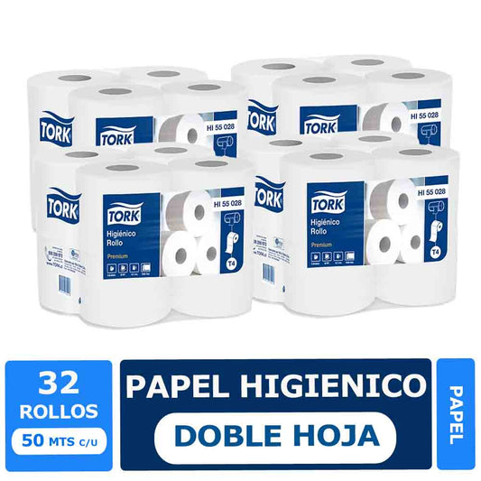 PAPEL HIGIÉNICO TORK 50 MTS. X 32 ROLLOS