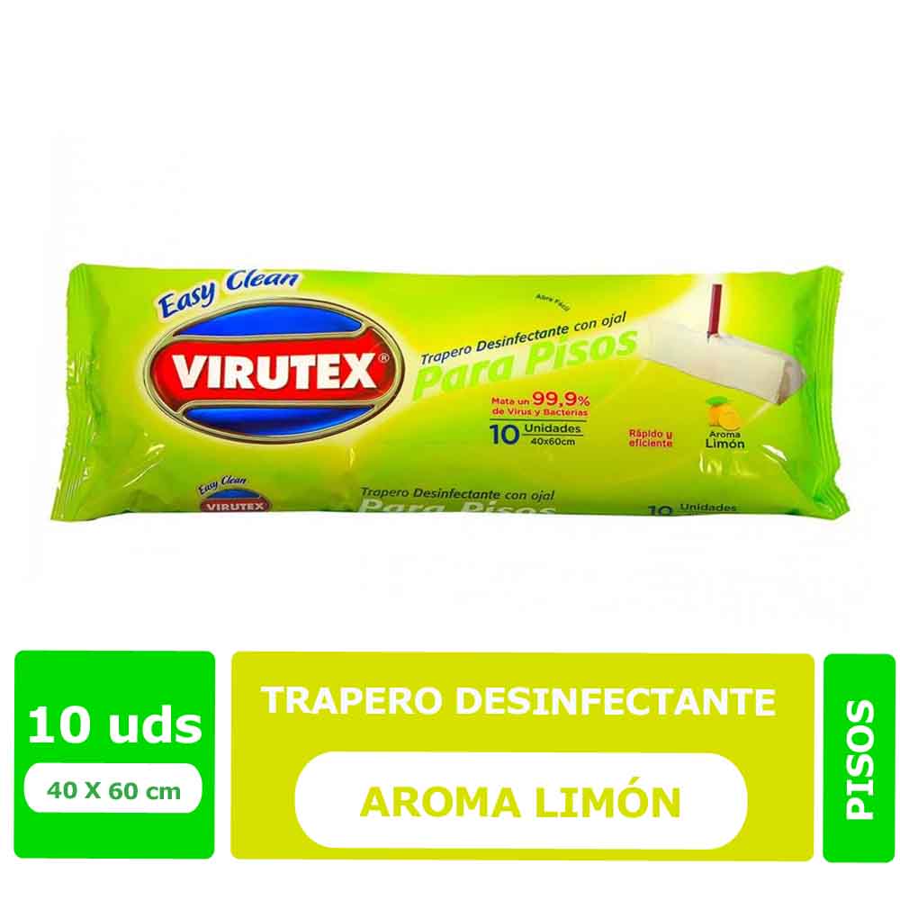 TRAPERO HÚMEDO DESINFECTANTE VIRUTEX 10 UNID.