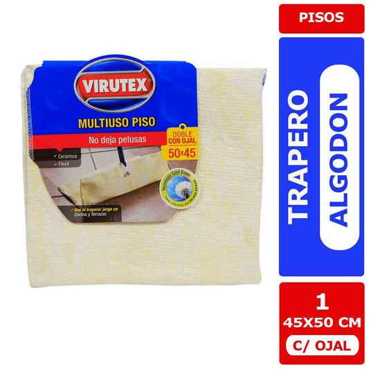 TRAPERO ALGODÓN DOBLE CON OJAL VIRUTEX 50X45 CM