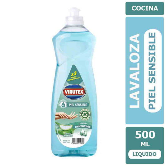 LAVALOZA PIEL SENSIBLE VIRUTEX ALOE VERA 500 ML